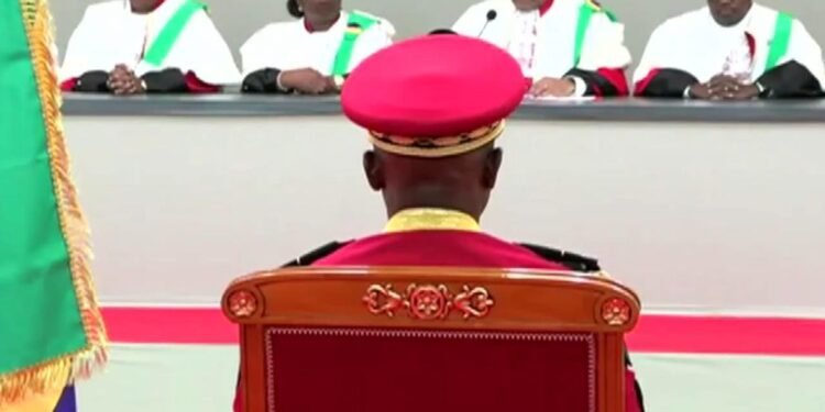 Gabon reopens borders, swears in transitional president
