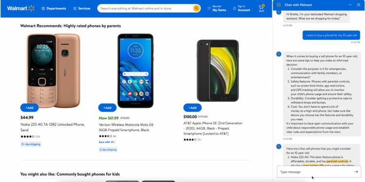 Walmart experiments with generative AI tools that can help you plan a party or decorate