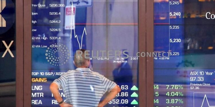 Australia shares lifted by financial, tech stocks on rates optimism