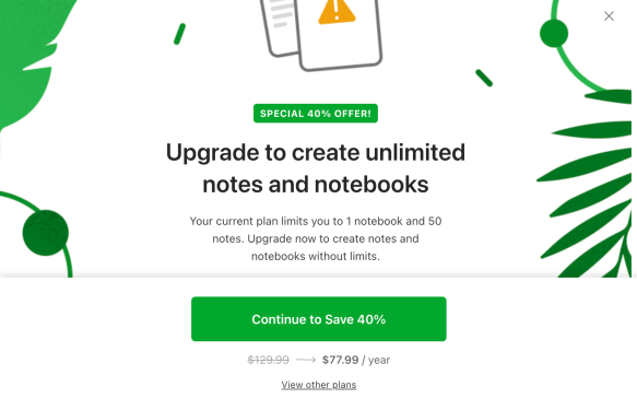 It’s official: Evernote will restrict free users to 50 notes