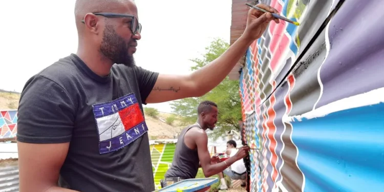 Namibian Artist, Ndako Nghipandulwa Transforms Rural Settlement with Project Babylon