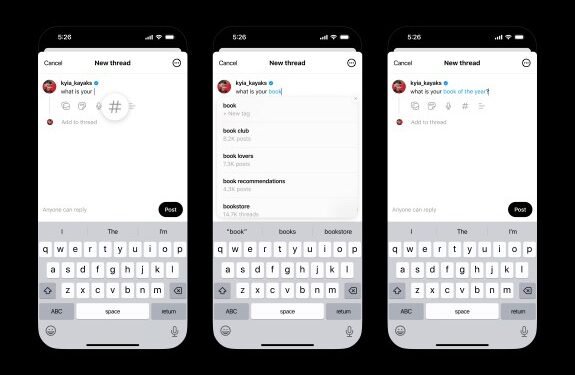Threads is rolling out its hashtags without the hash symbol globally