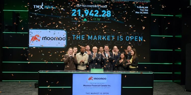 Global Trading Platform Moomoo CA Rings the Opening Bell at Toronto Stock Exchange
