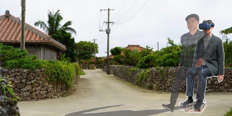 Synthesizing avatars into a 360-degree video provides a virtual walking experience
