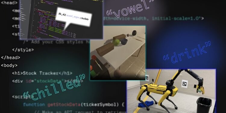 Natural language boosts LLM performance in coding, planning and robotics