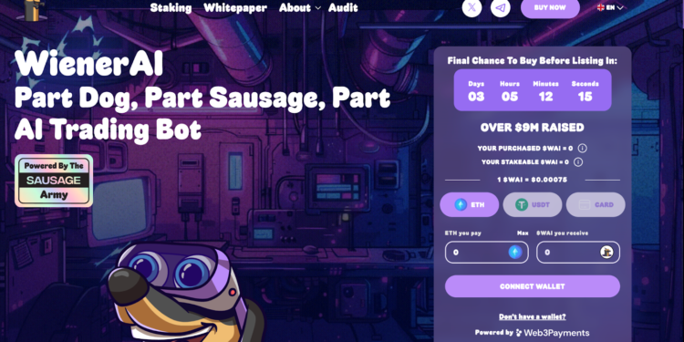 WienerAI to List on Exchanges on Monday After $9M Presale, Final Chance to Buy
