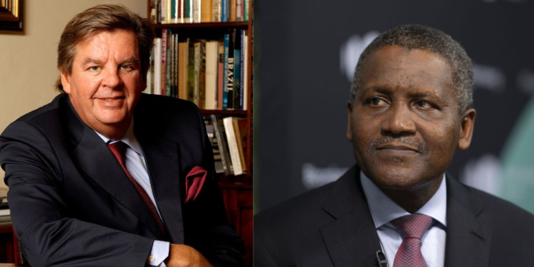 Aliko Dangote and Johann Rupert currently share the same net worth