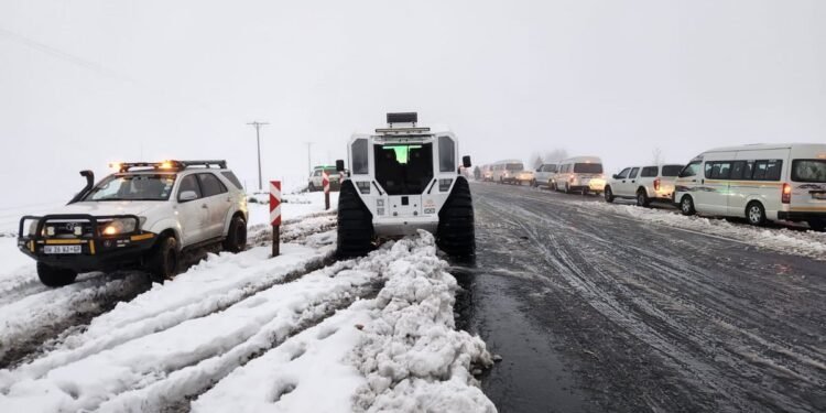 DCD provides Sherp all-terrain vehicle for KZN disaster relief following heavy snow