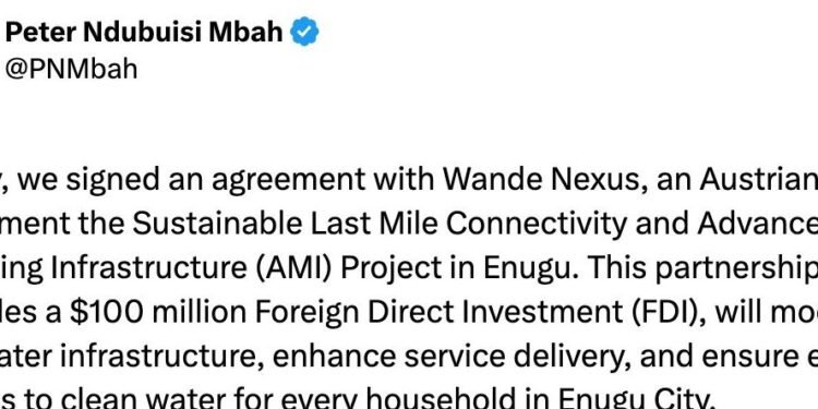 ‘Austrian Investment’: The Truth About Enugu Governor’s $100M Water Project Deal