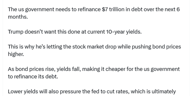 Trump deliberately crashed markets to get interest rates down