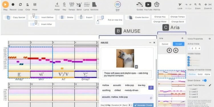 Amuse, a songwriting AI collaborator for music composers