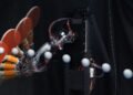 Ping pong robot returns shots with high-speed precision