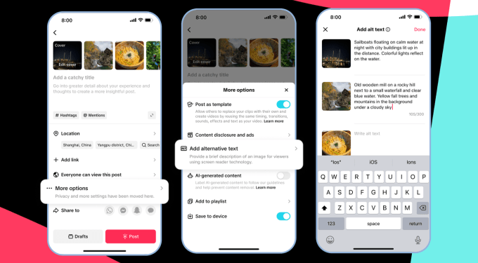 TikTok rolls out new accessibility tools, including AI-generated ALT text