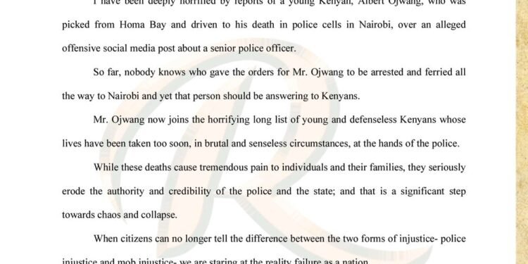Kenya: Autopsy Disputes Police Account, Shows Blogger Albert Ojwang Was Strangled in Custody Following Arrest Over Tweet About Police Chief
