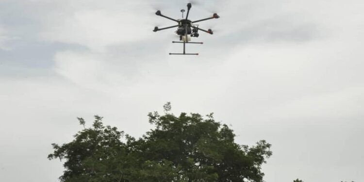 Nigeria Unveils Hexacopter Drone With Automatic Rifle