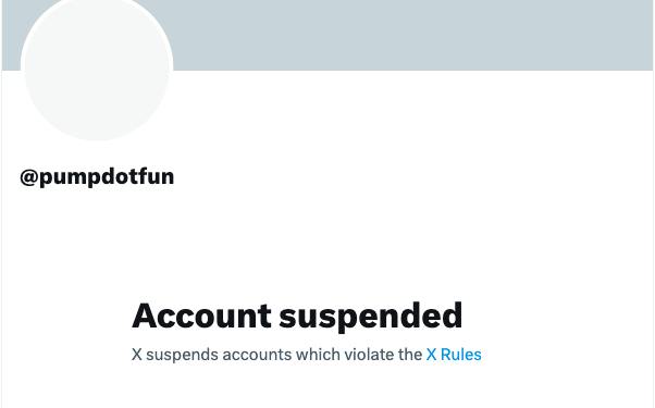 Pump.fun Among Crypto-Related Accounts Suspended By X
