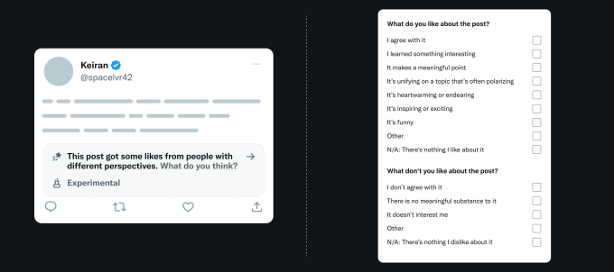 X tests highlighting posts that are liked by users with opposing views