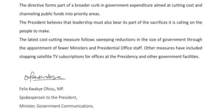 Ghana’s President scraps fuel allowances for all political appointees