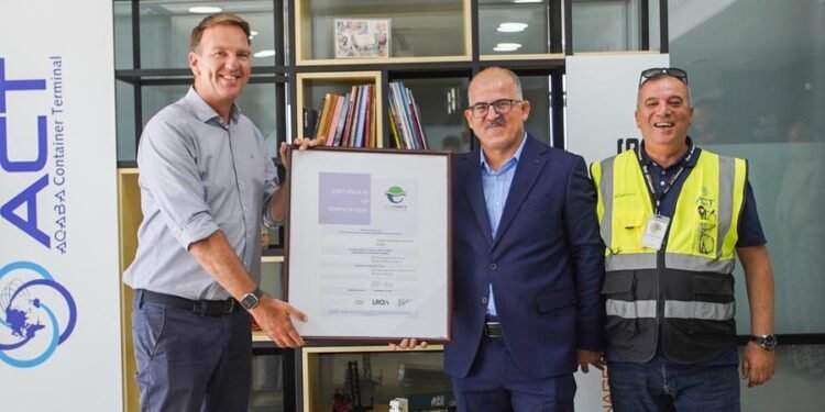 Aqaba Container Terminal awarded PERS environmental certification by the European Sea Ports Organization