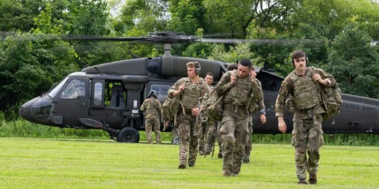 US Army National Guards deploying to Egypt