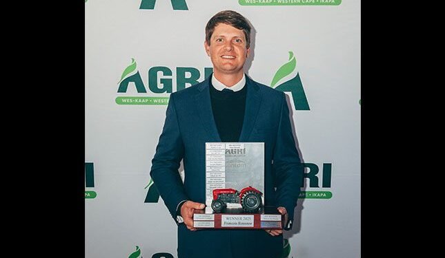 Western Cape young farmer of the year leads with heart, innovation