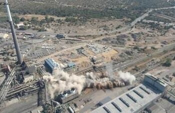 Draco Group Safely Demolishes 107-Metre Converter Stack at Palabora Mine