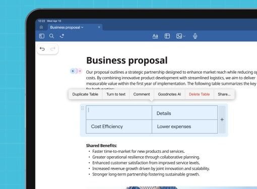 Goodnotes collaborative docs and AI assitant to cater to professional users