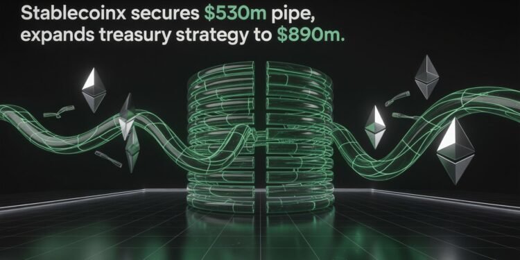 StablecoinX Secures $530M PIPE To Expand Treasury Strategy