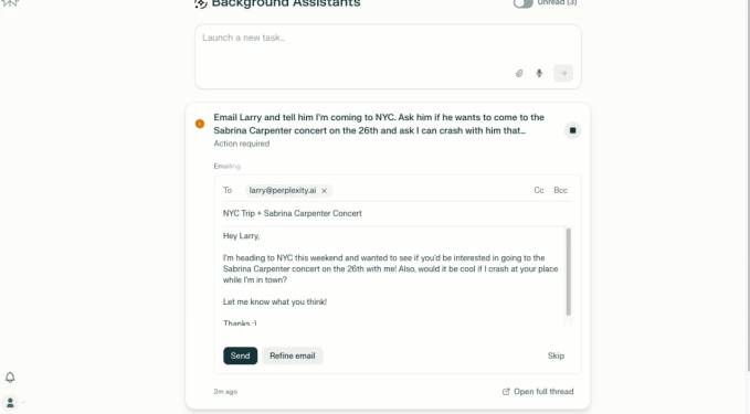 Perplexity’s Comet AI browser now free; Max users get new ‘background assistant’