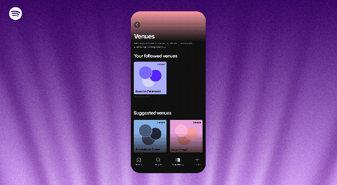 Spotify now lets you follow venues to get details on upcoming concerts