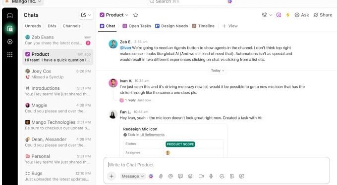 ClickUp adds new AI assistant to better compete with Slack and Notion