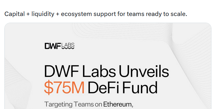 DWF Labs Launches $75 Million Fund Targeting Institutional Phase Of DeFi