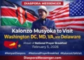 Kalonzo Musyoka to Visit Washington DC, Maryland and Virginia
