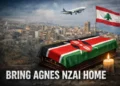 Body of Kenyan Diaspora Agnes Nzai Stranded in Lebanon