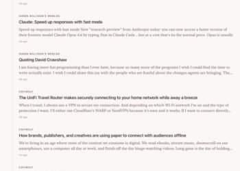 Current is a new RSS reader that’s more like a river than an inbox