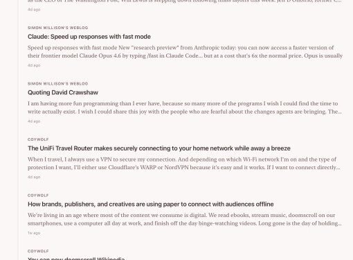 Current is a new RSS reader that’s more like a river than an inbox