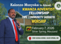 Kalonzo to Attend SDA Fellowship in Silver Spring, Maryland