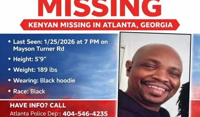 Kenyan Man Josphat Mbugua Reported Missing in Atlanta, Georgia