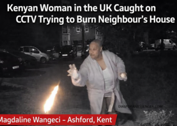 Kenyan Woman in UK Caught on CCTV Attempting Arson