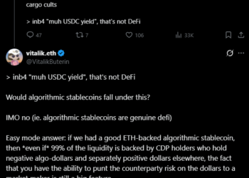 Vitalik brutally slams USDC yield as fake DeFi, warns industry has abandoned decentralization
